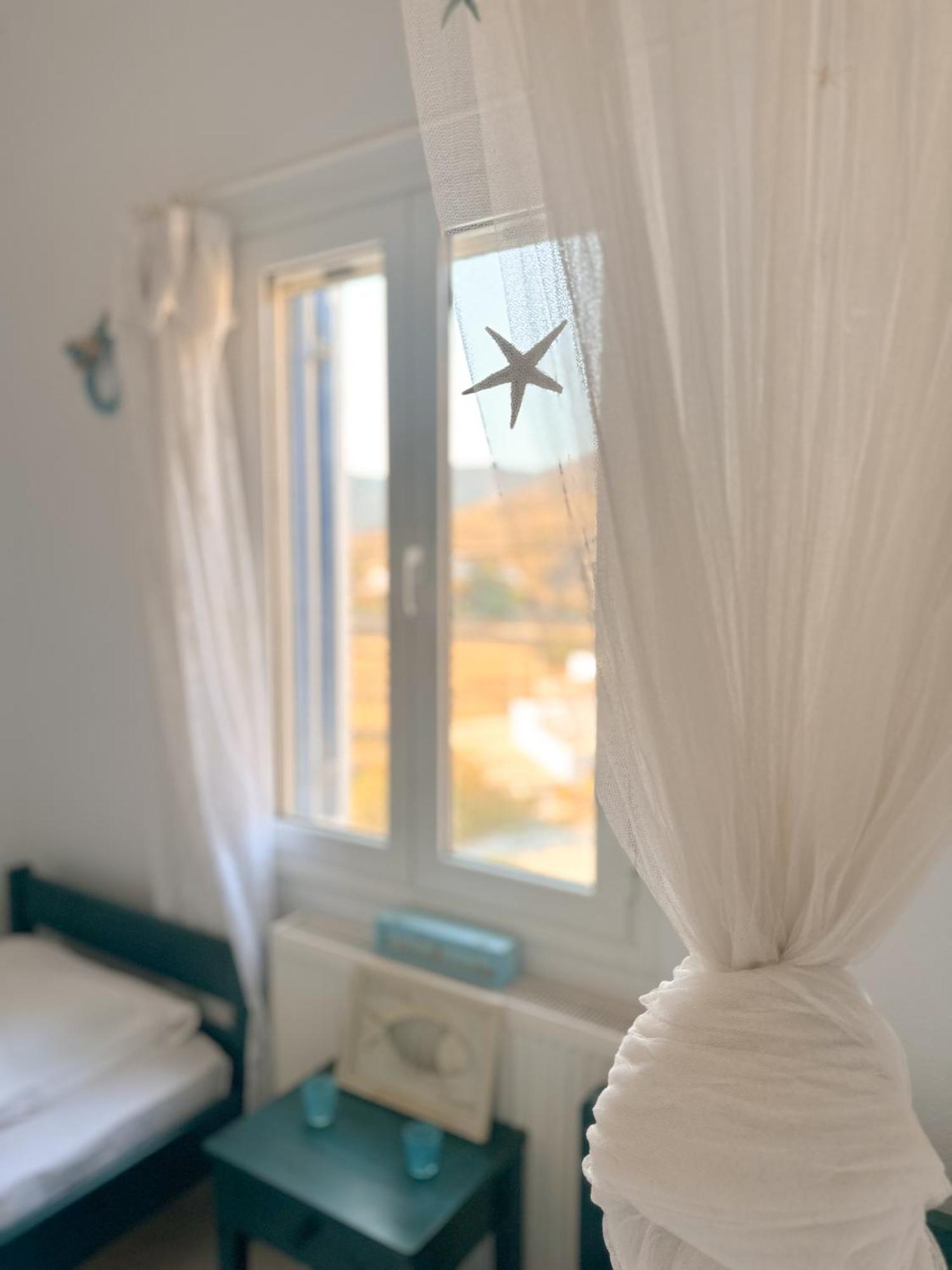 Вилла Blue Orison House Tinos For 5 Persons With Seaview Perastra Экстерьер фото