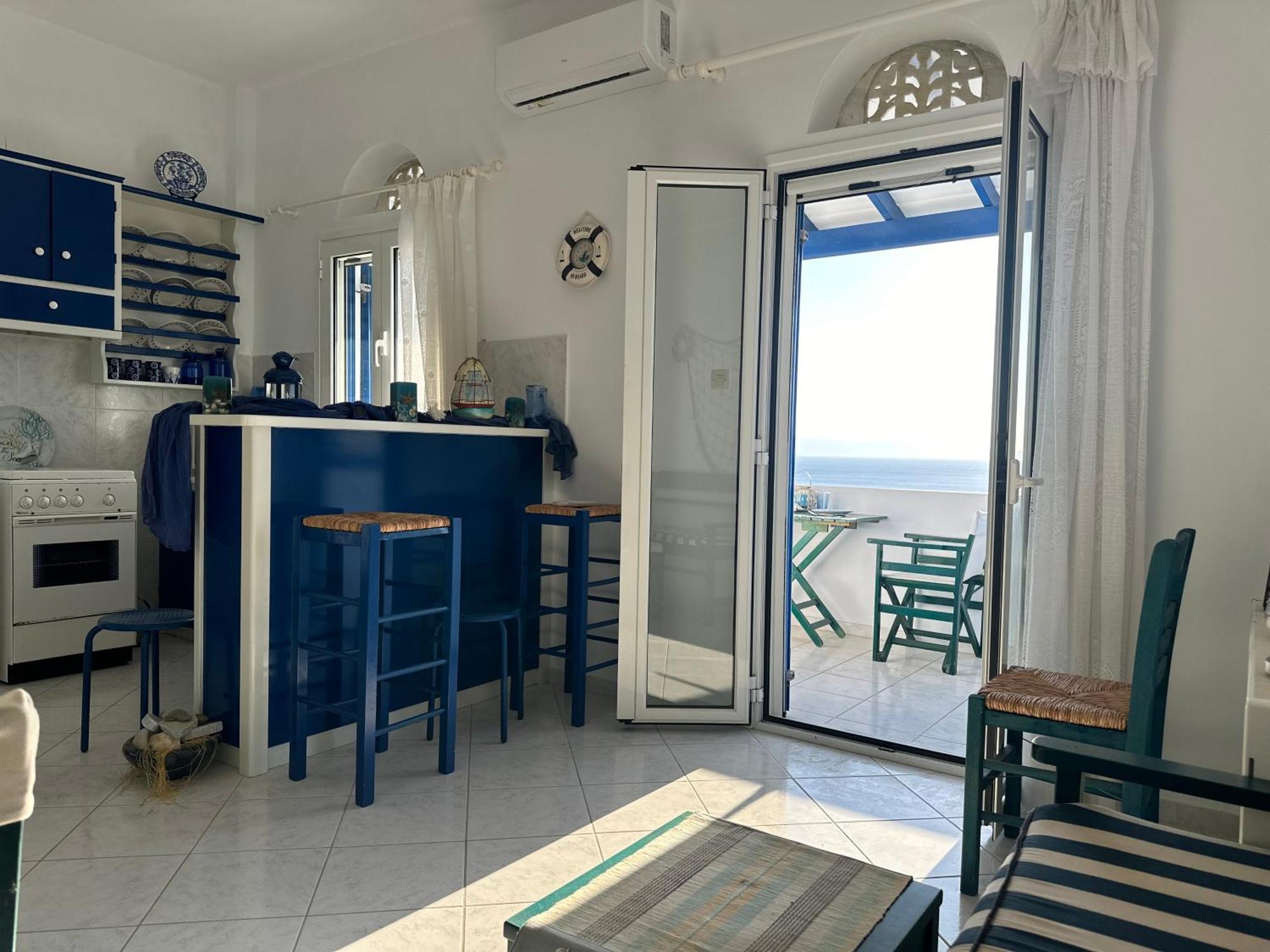 Вилла Blue Orison House Tinos For 5 Persons With Seaview Perastra Экстерьер фото